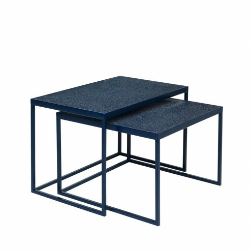 Side tables Tilde, set van 2, donkerblauw
