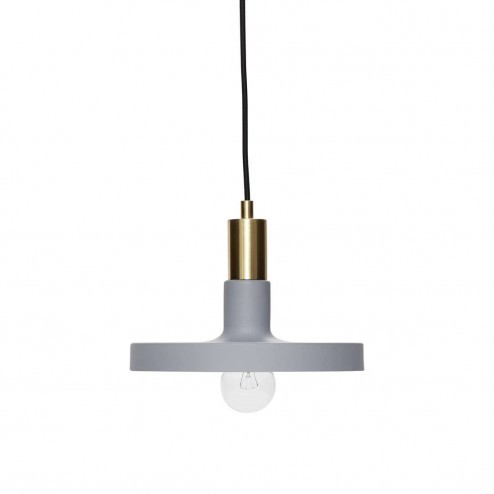 Hübsch Interior grijze metalen hanglamp, Ø25cm
