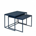 Side tables Tilde, set van 2, donkerblauw